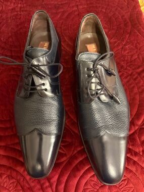 Mezlan Nicola Men\'s Size 10B US 23489 Black Leather Oxford Cap Toe Dress Shoes Mezlan | Shoes | Mezlan Nicola Mens Size B Us 23489 Black  main image 4